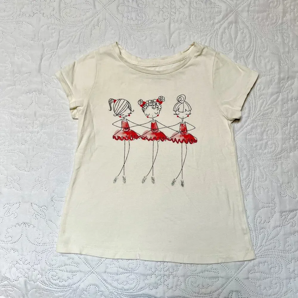 Gap Ballerina Graphic Shirt Size 5